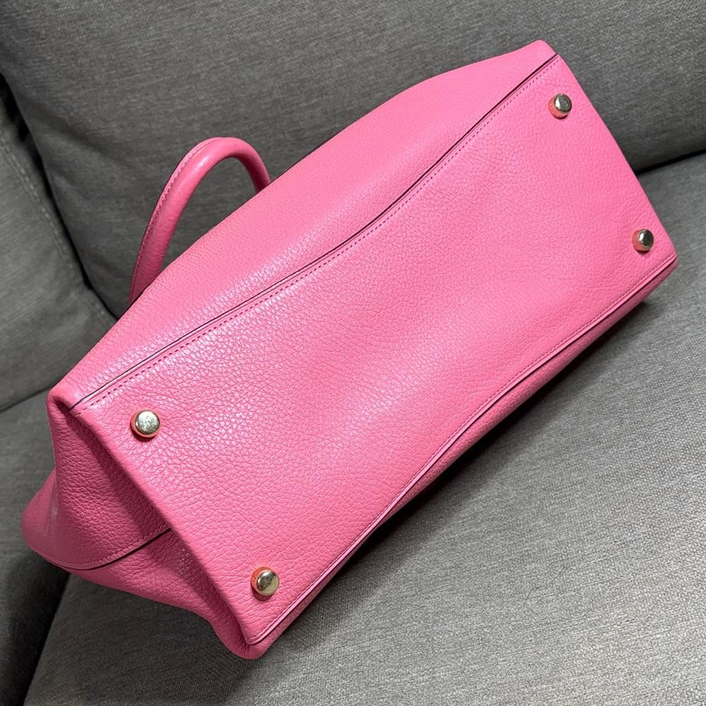 Coach Emma Satchel Pink Pebble Leather Crossbody Shoulder Bag Strap - Picture 7 of 12
